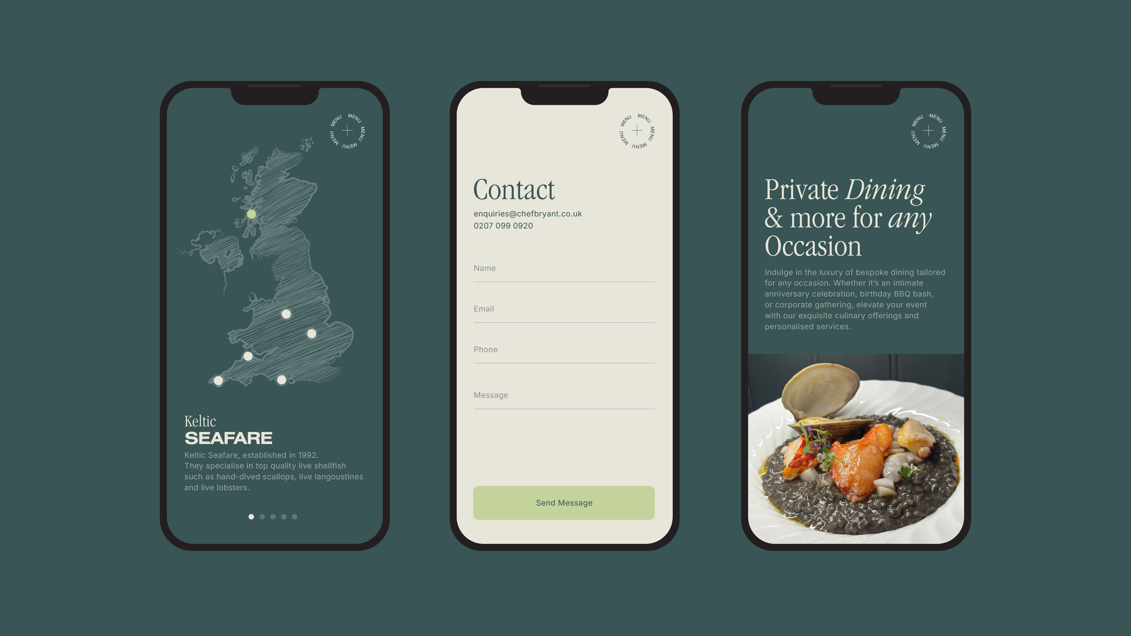 Website design on mobile